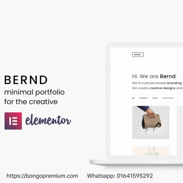 Bernd – Minimal WordPress Portfolio Theme